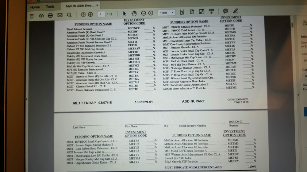 401k investment choices