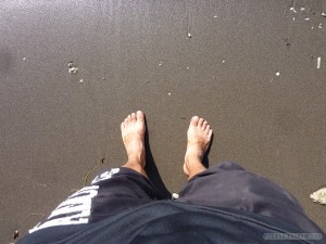 Traveling around Bali - Lovina black sand 1