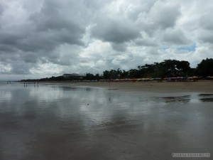 Traveling around Bali - cloudy beach