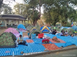 Bangkok again - Lumphini park protests tet city 2