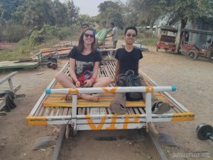 Battambang - bamboo train portrait