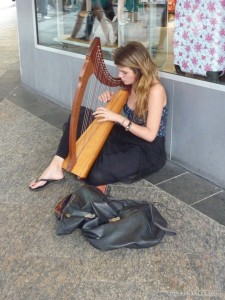 Brisbane - harp busker