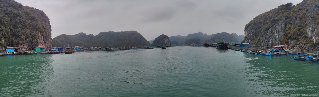 Cat Ba - panorama Ha Long floating village