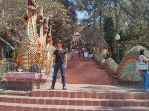 Chiang Mai - Wat Doi Suthep stairs portrait