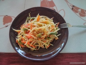 Chiang Mai - cooking class papaya salad