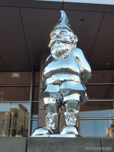 Christchurch - giant silver gnome