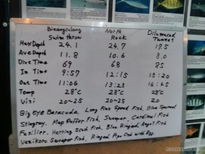 El Nido - scuba diving trip stats