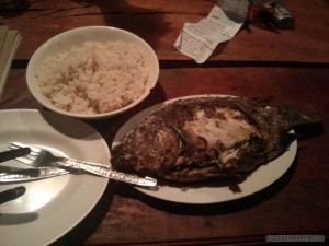 Huay Xai - fried fish dinner