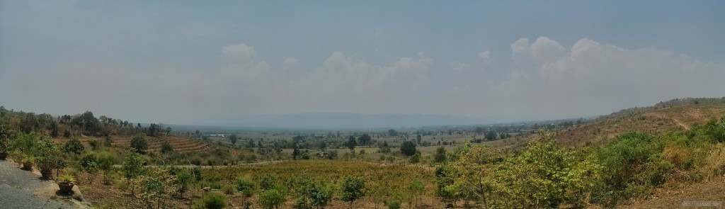 Inle Lake - panorama red mountain winery view 1