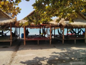 Kep - hammocks by beach
