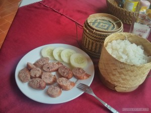 Luang Prabang - buffalo sausages