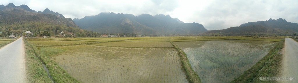 Mai Chau - panorama rice fields 1