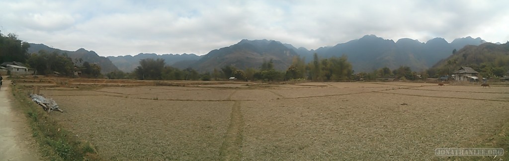 Mai Chau - panorama rice fields 3