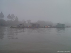 Mekong boat tour - fog 1