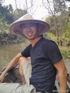 Mekong boat tour - small boat portrait 1