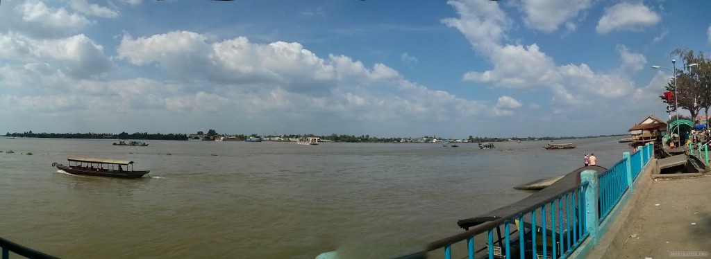 Mekong delta - panorama Mekong river