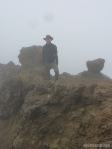 NZ North Island - Tongariro portrait in fog