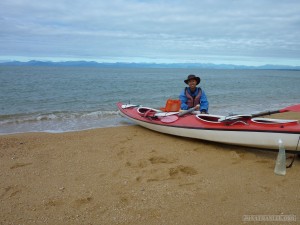 NZ South Island - Able Tasman portrait with kayak