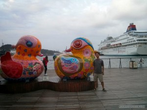 Night Market - baby chick statue