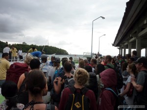 Padang Bai - crowd headed to Gili