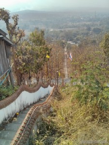 Pai - Chedi Phra That Mae Yen stairs down