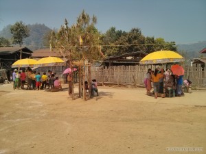 Pang Mapha - exploring Red Lahu village bowling 2