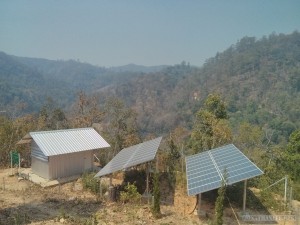 Pang Mapha - exploring Red Lahu village solar panels