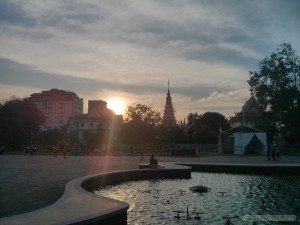 Phnom Penh - sunset over city