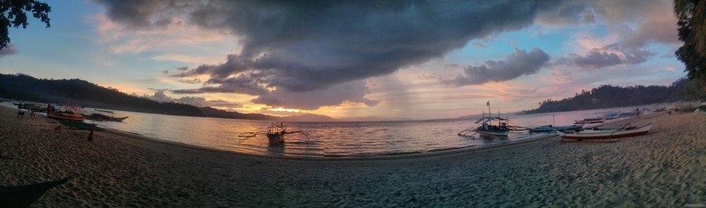 Port Barton - panorama sunset