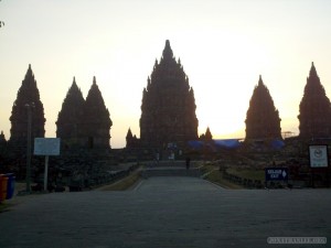 Prambanan - sunset landscape