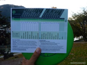 Queenstown - disk golf score