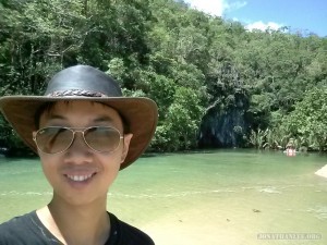 Sabang -  underground river entrance portrait 2