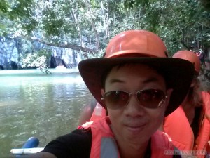 Sabang -  underground river on boat portrait