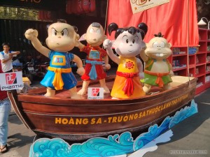 Saigon during Tet - flower street book festival mascot 2