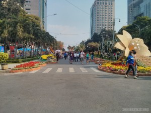 Saigon during Tet - flower street crowd 1