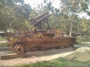 Siem Reap - war memorial missile launcher