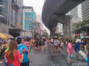 Songkran in Bangkok - Silom approaching 1