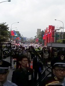 Taiwan National Day - parade in distance