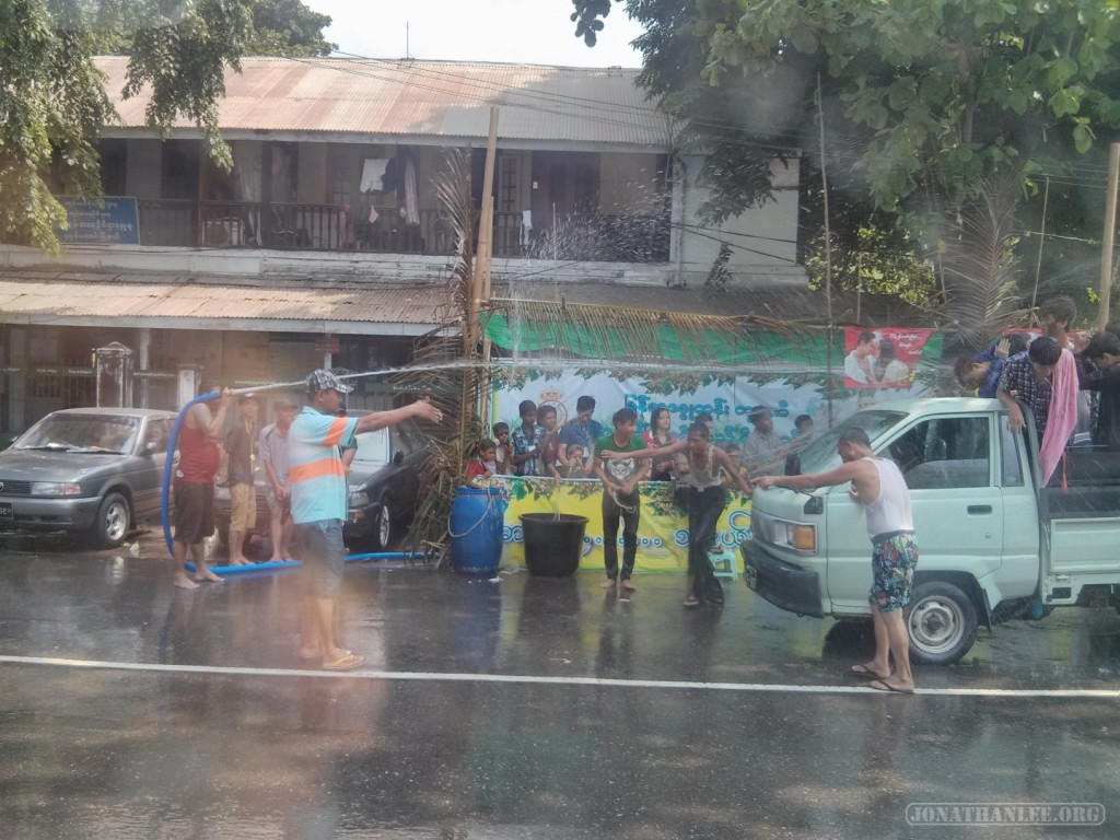 Thingyan in Yangon - water station