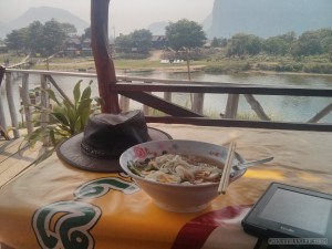 Vang Vieng - river view restaurant