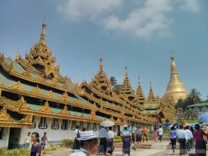 Yangon - Shwedagon pagoda southern entrance architecture