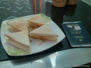 Yangon airport - sandwich
