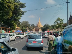 Yangon - approaching Shwedagon pagoda 1