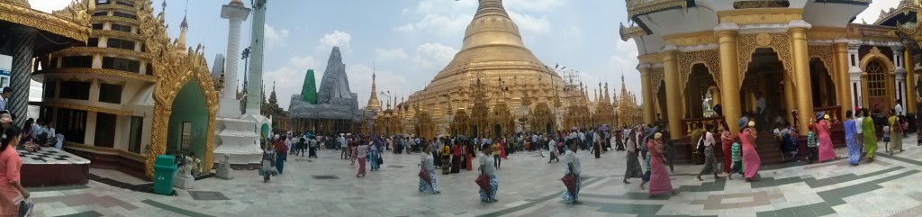 Yangon - panorama Shwedagon pagoda 2